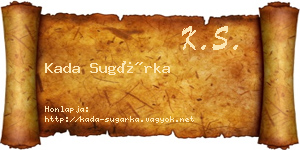 Kada Sugárka névjegykártya